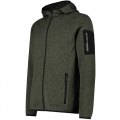 PILE CMP MAN JACKET FIX HOOD KNITTED 3H60847N 20ES OLIVE